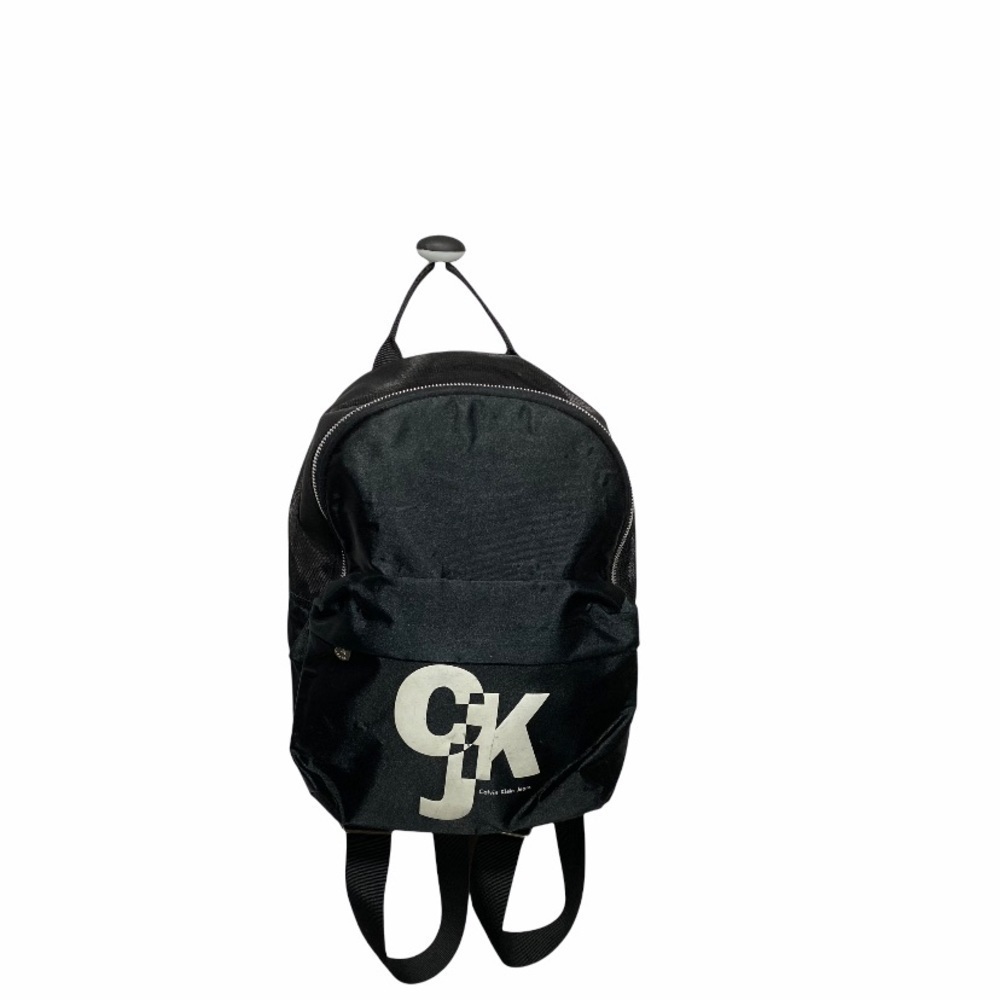 Calvin KLEIN personal size backpack Color Black Nylon mesh upper with White Logo